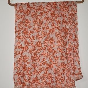 Coral design light scarf
